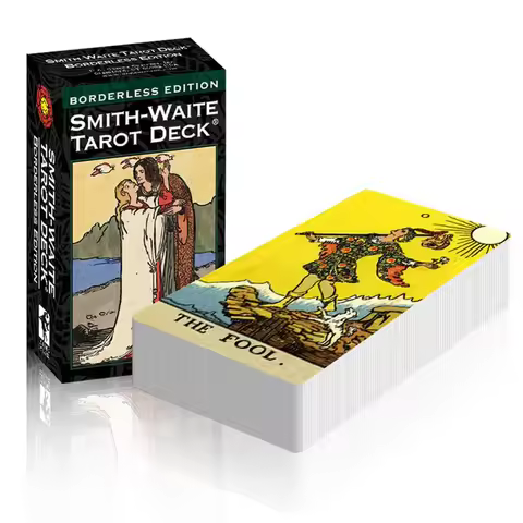 Full English Borderless Edition Smith-Waite Tarot Cards GamePortable Friend Party Playing Board Game