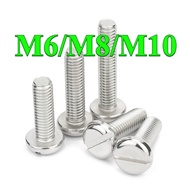 304 Stainless Steel Round Head Flat Slot Bolt M6/M8/M10 (PW-JS-MY)