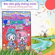 Gamer & Romantic Quietbook, creative peel-and-stick learning material diy set for children