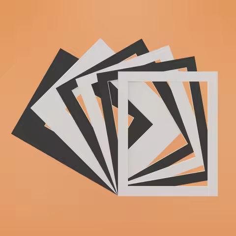 White/Black 20X16 inch Photo Mats Paperboard A3A4/16X12 Opening Mounts Textured Surface For Picture