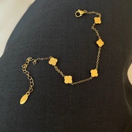 gelang gelang tangan perempuan Casual Fashion Four-Leaf Clover Charm Bracelet