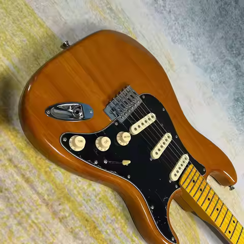 Natural Wood Color GST Electric Guitar Maple Neck Chrome Hardware Blues Rock Guitar