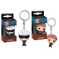 Funko Pop! Jujutsu Kaisen Itadori Yuji Satoru Gojo Keychain Action Figure Keyring Toys model Dolls