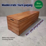 Multipurpose wooden crate box Storage box plus lid 70-90x40x40cm wooden Storage box
