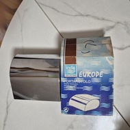 全新Europe  Portarotolo Stainless Steel 不鏽鋼衛生紙架，掛上牆壁，方便耐用，L 14cm x W 15 cm x H 14cm,安裝容易，誠意推薦。
