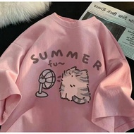 KATUN Summer Fuku Fan Cat Shirt (V1) Unisex Soft Cotton