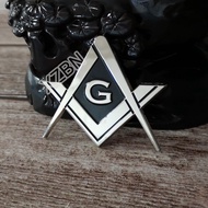 Masonic Auto Car Badge Emblems mason freemason BCM31  Compass And Square G 6*7cm antique retro techn