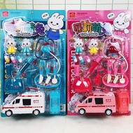 Big Board Play House Toys Small Clinic Nurse Toys Cartoon Medical Tool Box Ambulance Set