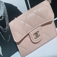 「已售出」Chanel經典荔枝皮革雙層卡包