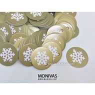 Snowflake Christmas Present Gift Tags DIY Crafting Mini Message Cards (12pcs)