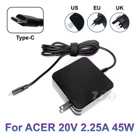 45W 20V 2.25A TYPE-C USB-C AC Power Laptop Charger For Acer Chromebook Spin 311 315 CP311 CP315 CB31