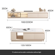 Halfday - Modern Rock Plate Tea Table Tv Cabinet Combination |Tv Console Cabinet | Console Table | Tv Console Wall Mount