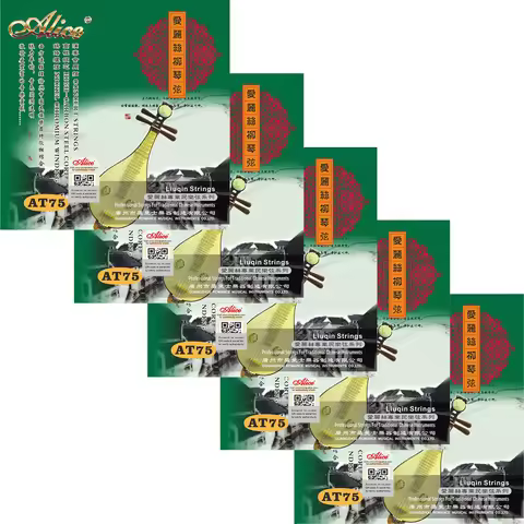 5 Sets Alice AT75 High Carbon Steel Core Nickel Chromium Winding Liuqin Strings