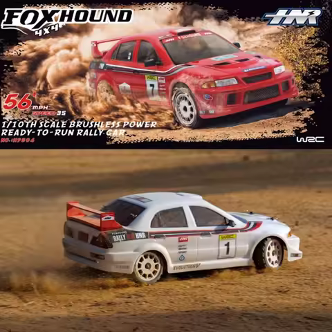 HNR RC Cars H9804 Rally Car 1/10 FOXHOUND 4WD Brushless Electric Realistic RC Rally Car Model 90% RT