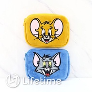 〔 Tom Cat Jerry Mouse Fluffy Coin Purse 〕 Wallet Clutch Bag Zipper Cosmetic Storage Travel 〖 Lifetim