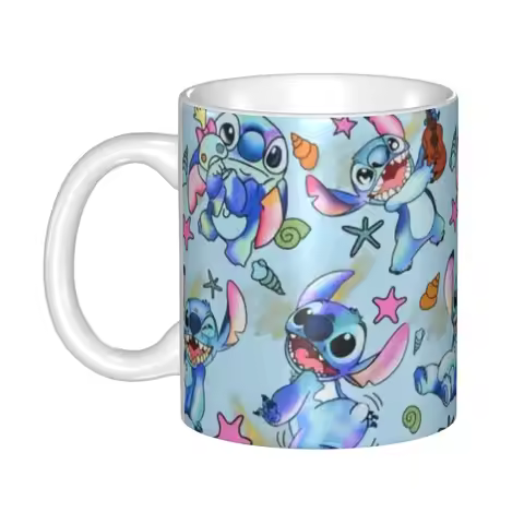 Lilo Stitch Cartoon Anime Manga Mugs Personalized Ceramic Coffee Mug Creative Gift