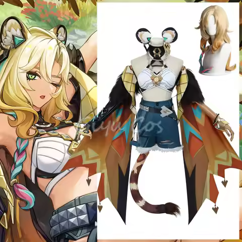 Genshin Impact Xilonen Cosplay Costume Uniform Wig Halloween Costumes Anime for Women Game