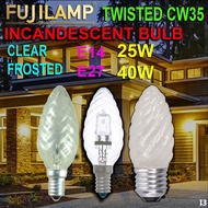 Incandescent Bulb CW35 E14 E27 25W/40W Twisted Candle