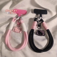 [hugepe-t] Hello Kitty Phone Lanyard-Dual Hook Cute Lanyard Gift-Pink Rotating Phone Charm Birthday 