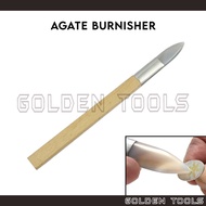 9.25" 23.5cm Straight Edge Agate Burnisher With Bamboo Handle For Wax, Clay And PMC Work Jewellery C