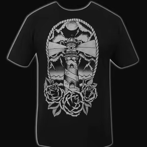 NWT Black Market Art Company LIGHT HOUSE T Shirt SMALL 2XLARGE LIMITED