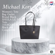 Michael Kors Women's Tote Bag Outlet Brand Black SHEILA LG MF Tote 35S4G6HT9L Black A4 Compatible