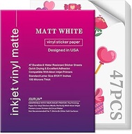 Printable Vinyl for Inkjet Printer -Matte White Printable Vinyl Sticker Paper Drying Quickly Vivid C