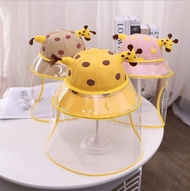 Baby Hat + Face Shield 2 in 1 Protective Hat Set Giraffe Children Fisherman Hat with Face Shield Set