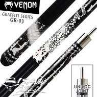 VENOM POOL CUE GR-03 - GRAFFITI UNILOC SERIES BILLIARD STICK BILIAR - BHEVINSTORE