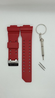 Strap Replacement for G shock models GA-400/GBA-400/GA-100/GA-110 (Red)(double check your watch mode