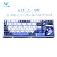 AULA L99 Smart Display Mechanical Keyboard Tri-Mode Touch Control 8000mAh Battery Customizable Gamin
