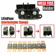 Littelfuse 70V 500Amp MEGA 298 Series Bolt-Down Fuse Holder 02980900Z High-Current Fuse Block M6 Stu
