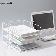 GLOWHIVE​ Stackable File Rack, Desktop Organizer File Organizer A4 File Storage Tray, Fashion Papers