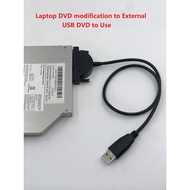 USB To SATA 13Pin(7+6) Laptop DVD CD ROM Optical Drive Adapter Cable Converter