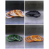 Agate ring bag (2 pieces) for women in many colors, 4mm thick, size 54-55mm, inspected