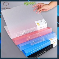 AG Transparent Folder, D-shaped Plastic Binder File Folder, Practical Office Document 2 Holes Lever 