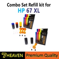 NEUROX Ink Refill Kit Combo (Black+Colour) HP 67BK XL and HP 67CL XL for Printer HP 2722