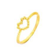 Top Cash Jewellery 916 Gold Beads Heart Ring