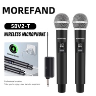Wireless Microphone,Rechargeable Wireless Dual UHF Microphone,Dual Handheld Dynamic Wireless Mic for Karaoke Singing, Wedding, DJ, Party, Speech, Church, Class Use,PA System,200ft,