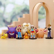 Spot Goods8Pokemon Charmander Gengar Snorlax Model Figurine Pokémon Twistable Decoration Doll