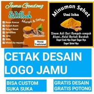 STIKER JUALAN JAMU LOGO OLSHOPMU GRATIS DESAIN MENGKILAT TEBAL #CUTTINGSTIKER