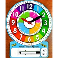 CLOCK BOARD WRITE THE MATCHING DIGITAL TIME