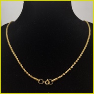 ➼ ✁ ▲ 10k Gold Original, Rope Chain, Fashion Stainless Steel, Kwintas Pang Regalo, Hindi Nag kukupa