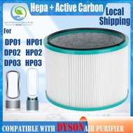 【Original and Authentic】Replacement Compatible with dyson DP01 DP02 DP03/Pure Hot HP00 HP01 HP02 HP03 Filter Authentic Original HEPA&amp;Active Carbon filter Air Purifier Accessories