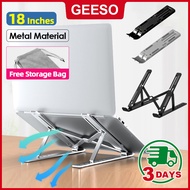 GEESO Laptop Stand Metal Material Foldable Portable Laptop Heighten Laptop Holder Bracket Notebook S