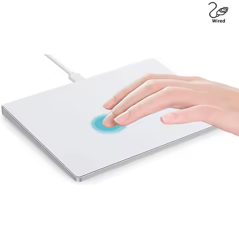 JOMAA Wired Touchpad Trackpad Wired MagicTouchpad for Computer Laptop Windows Ergonomic Glass Surfac