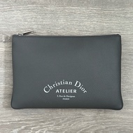 Dior Homme 灰色男裝真皮手拿包 極少使用