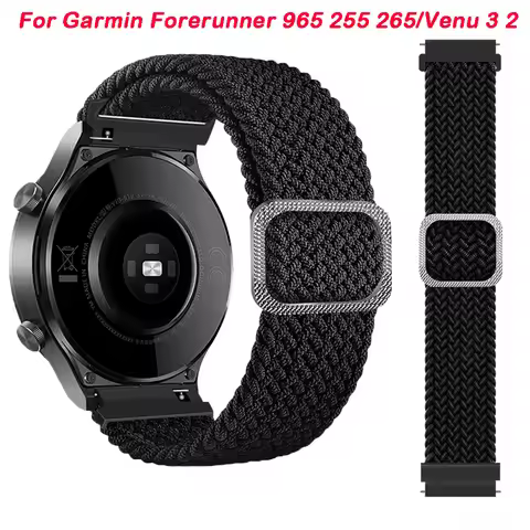 22mm Nylon Strap For Garmin Forerunner 965 745 255 265 Bracelet Wristband For Garmin Vivoactive 4 Ve