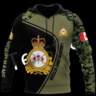 Tessffel Canada Army Art Skull Veteran Suits Military Camo 3DPrint Men/Women Casual Funny Sweatshirt