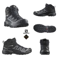 男裝size UK 7 to 9.5 SALOMON X Ultra 360 Mid Gore-Tex/GTX/GORETEX Men Hiking Boots COLOR: Black / Magnet / Pewter L47447600